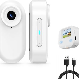 Body Camera, Thumb Action Camera HD 1080P Video Recorder, Small POV Camcorder with Motion Detection, 1.47'' Screen Magnetic Sports Cam Wireless Charging Case, Mini Body Cam for Pets/Cycling/Vlogging